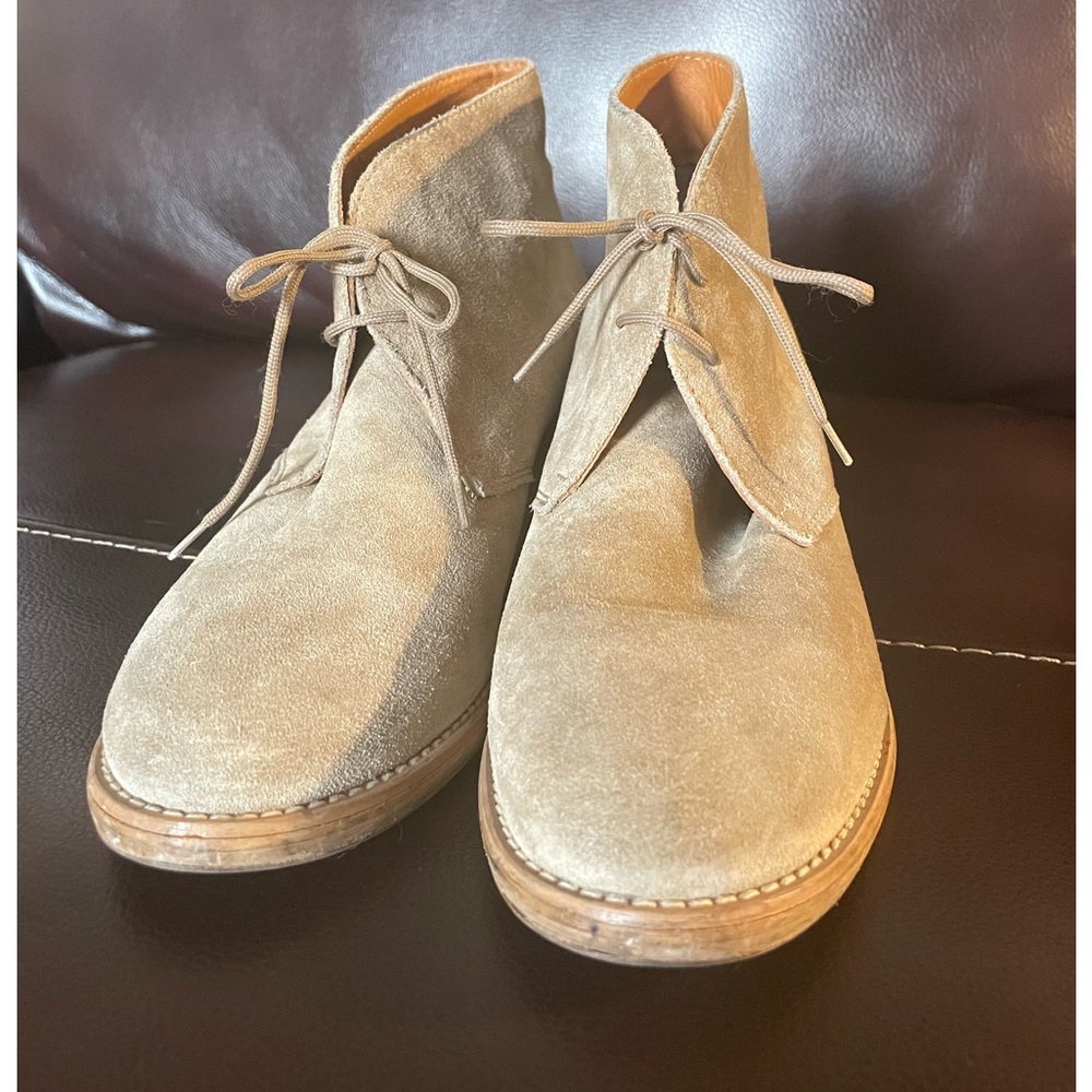 Madewell 1937 Footwear Suede Ankle Chukka Lace Up Booties 8.5 Tan